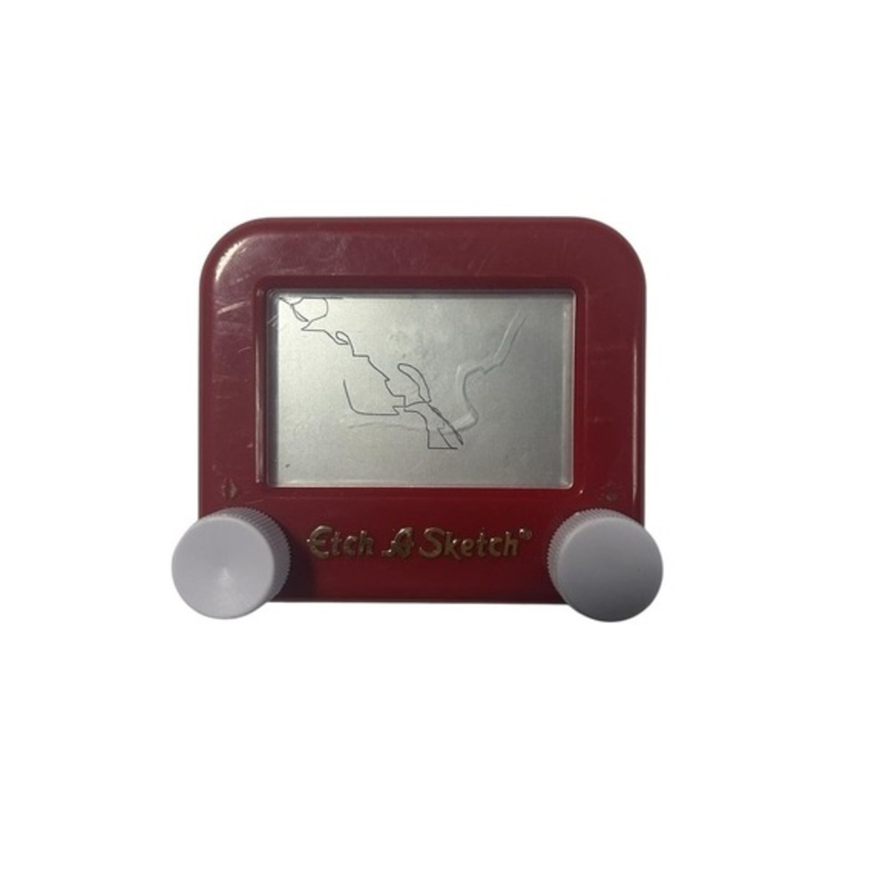 Vintage Etch‎ A Sketch Drawing Toy Red Classic Kids Educational Fun Nostalgia